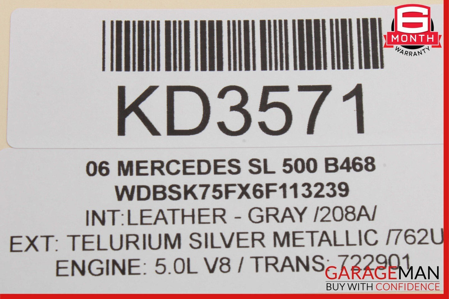 03-12 Mercedes R230 SL500 SL550 Convertible Top Roof Latch Lock Linkage Assembly