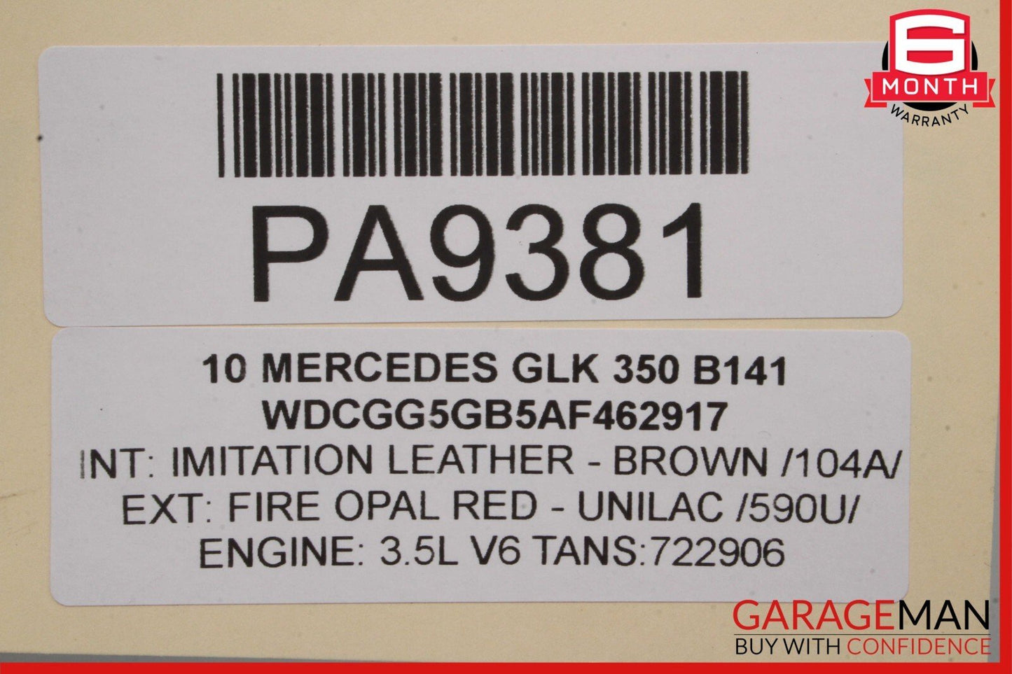 10-15 Mercedes GLK350 Front Engine Support Subframe Sub Frame Crossmember Bar