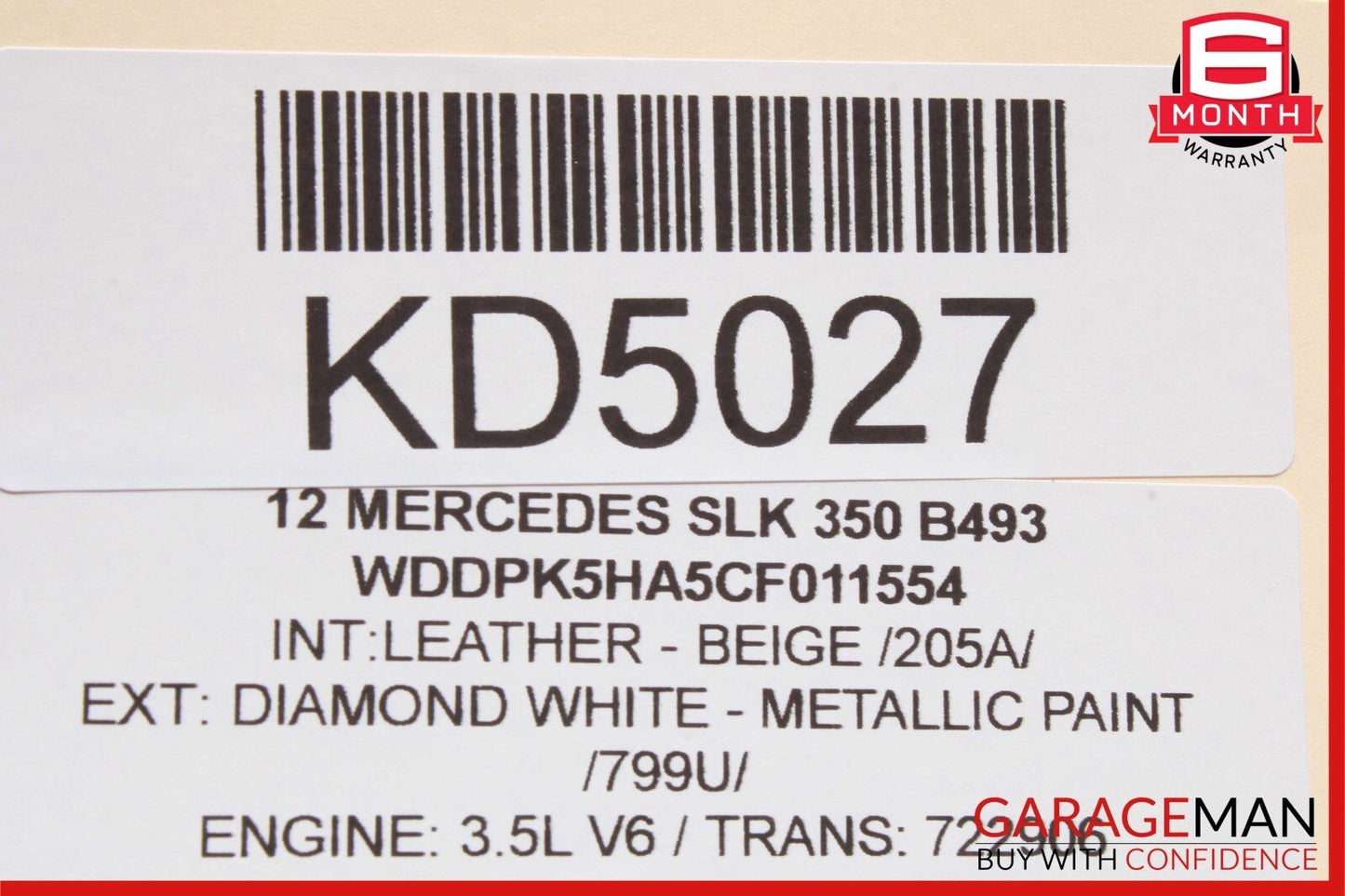 12-20 Mercedes R172 SLK250 SLC300 CLA250 Right Side Exterior Door Handle OEM