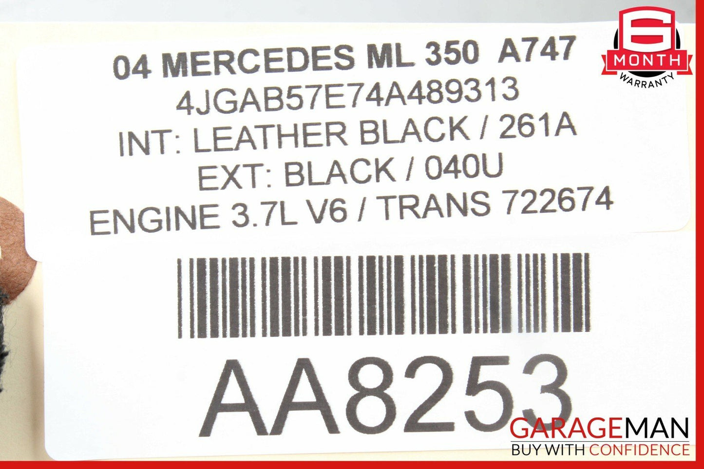 06-13 Mercedes W164 ML350 R350 GL450 Front Right Side Exterior Door Handle OEM