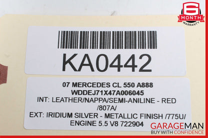07-10 Mercedes W221 S63 AMG Front Right or Left Seat Contour Control Module OEM