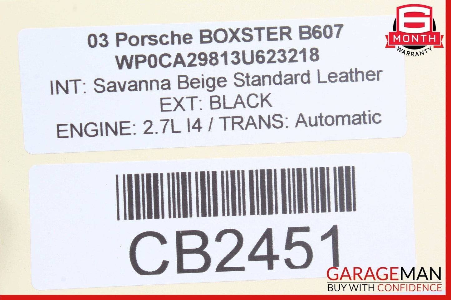 97-04 Porsche 986 Boxster Rear Right / Left Suspension Lower Control Arm