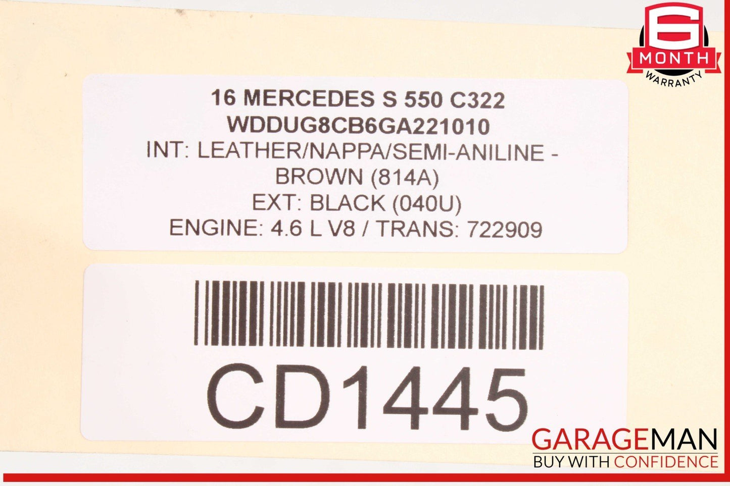 14-17 Mercedes W222 S550 S63 RWD Rear Axle Differential Carrier 2.65 Ratio OEM