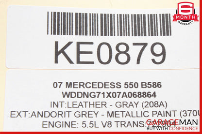 07-13 Mercedes W221 S550 Rear Center Console A/C Air Vent Trim Climate Control