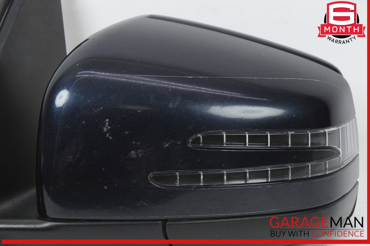 12-16 Mercedes X166 GL550 GL450 Left Side Door Rear View Mirror w/ Blind Spot