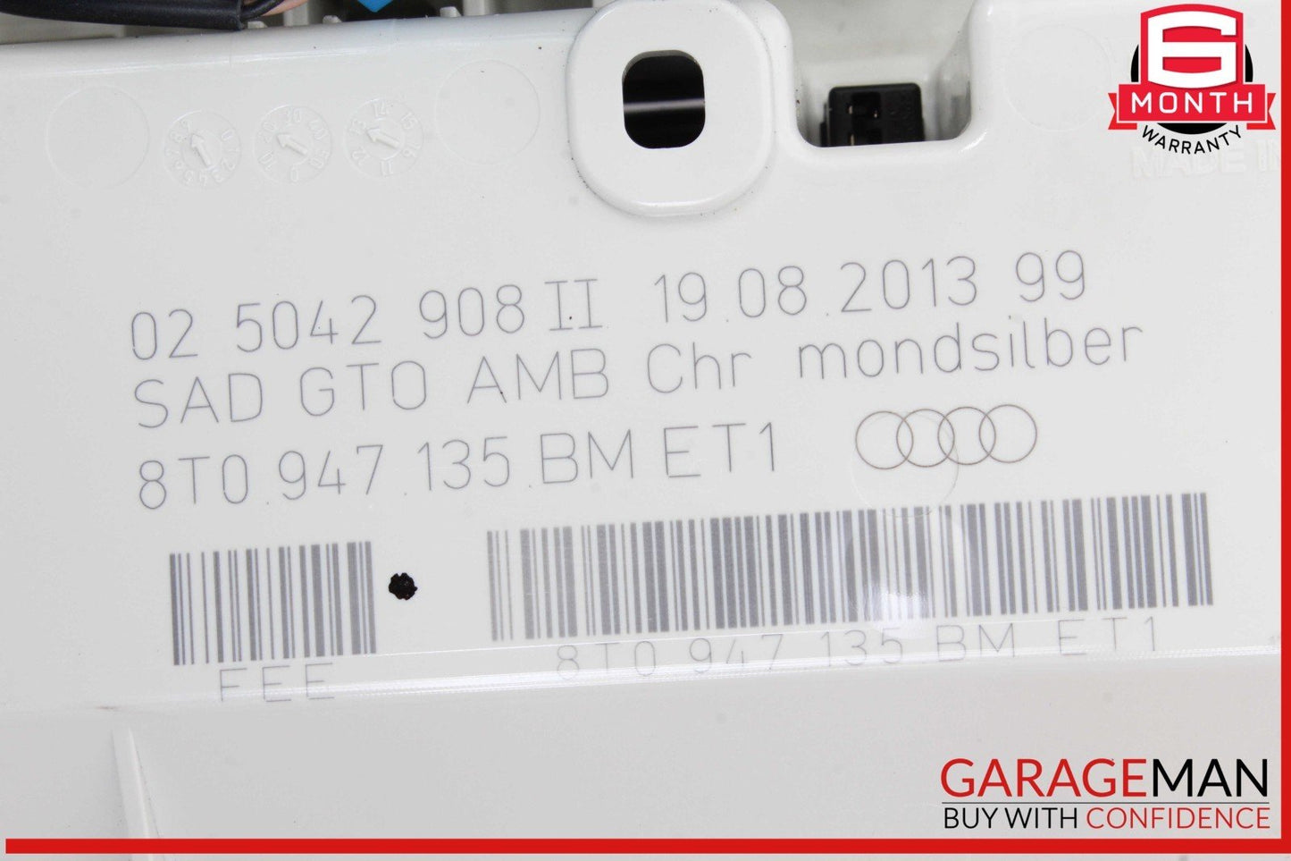 13-16 Audi A4 SQ5 Front Upper Overhead Dome Reading Light Lamp 8T0947135BM OEM
