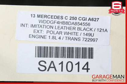 12-15 Mercedes SLK250 C250 1.8L Intercooler Air Cooler Radiator