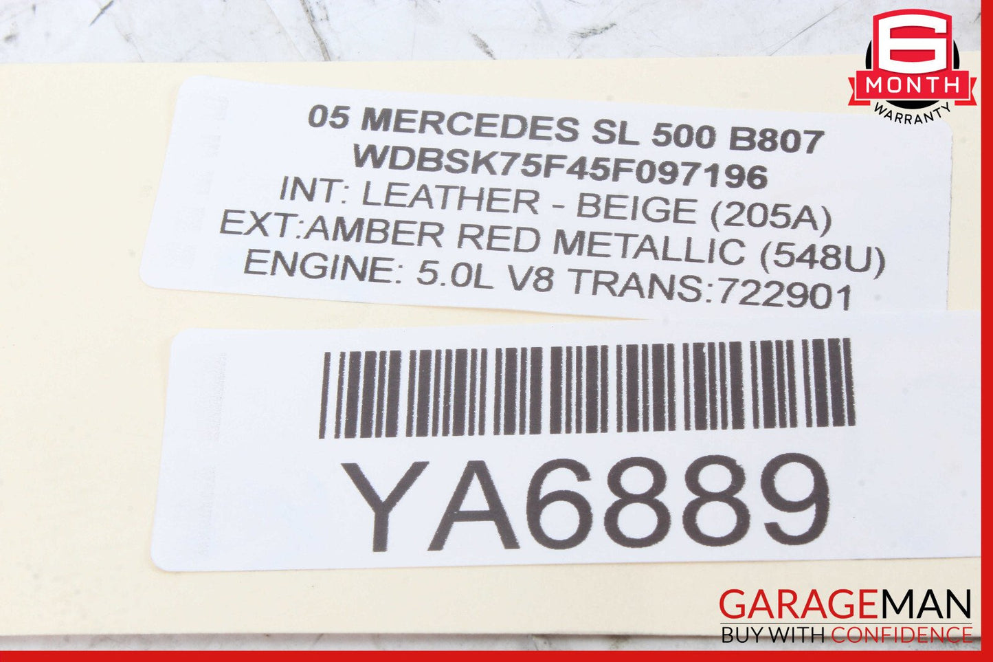 05-12 Mercedes R230 SL500 SL600 Center Console Trim Bezel Assembly OEM