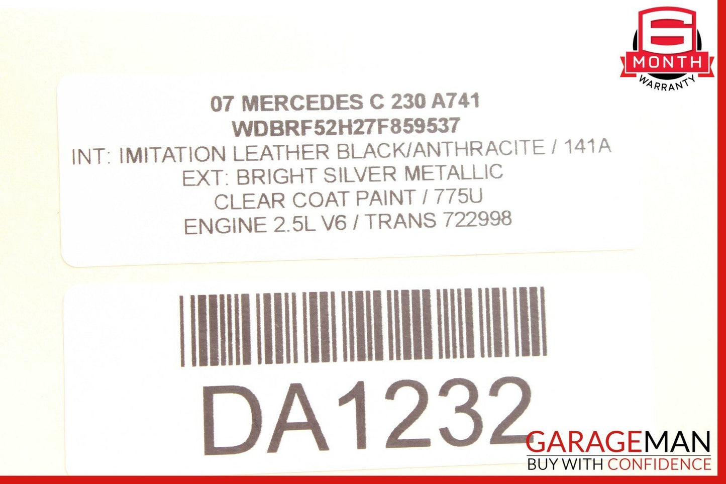 01-07 Mercedes W203 C230 C32 AMG Front Right Side Lower Control Arm OEM