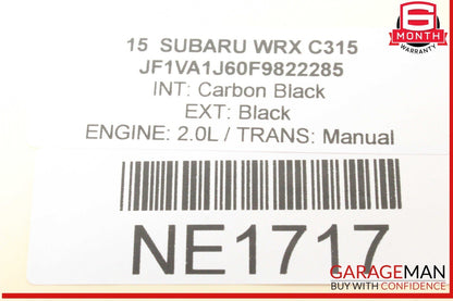 15 Subaru WRX AC A/C Air Conditioning Heater Temperature Climate Control Panel