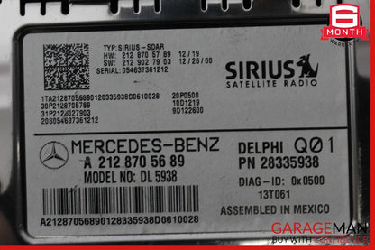 10-16 Mercedes W212 E350 C250 SLK250 Sirius Satellite Radio Receiver Module OEM