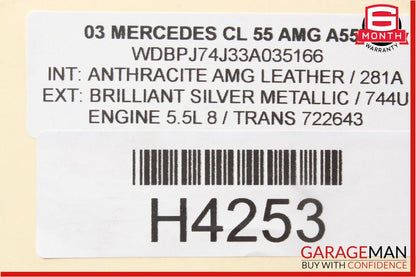 00-06 Mercedes W215 CL55 AMG Front Right Side Seat Backrest Recline Handle OEM