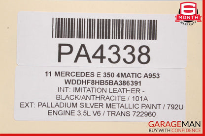 10-16 Mercedes W212 E350 Sport Left Side Skirt Rocker Panel Palladium Silver