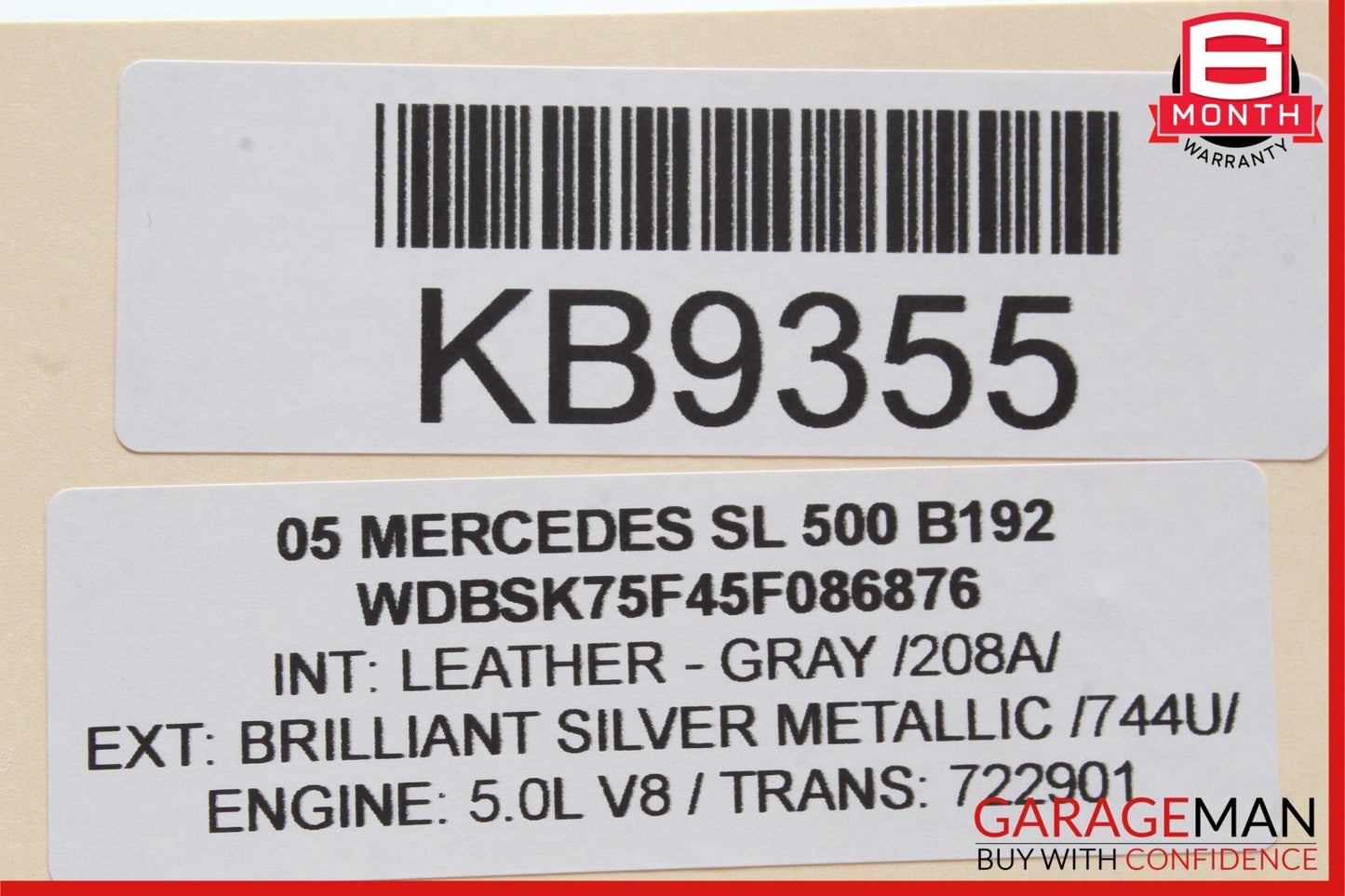 03-06 Mercedes R230 SL500 SL55 SL65 AMG Park Parking Assist Control Module Unit