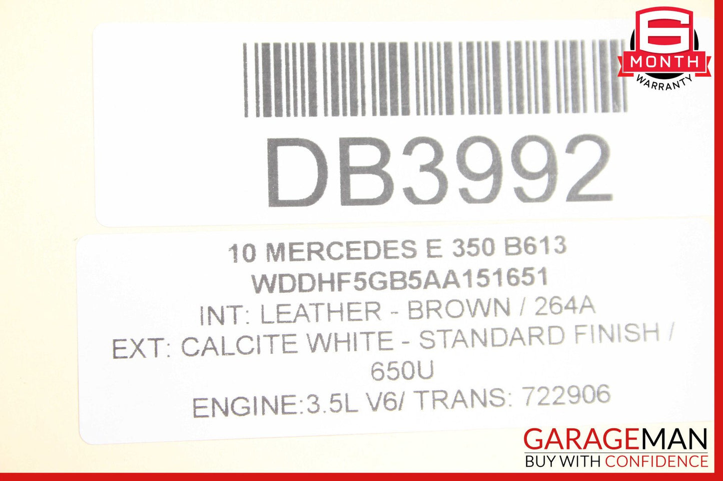10-16 Mercedes W212 E350 Center Panoramic Pano Sunroof Sun Roof Glass OEM