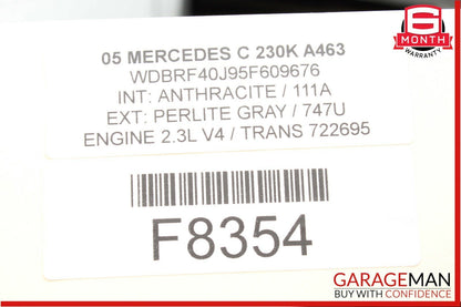 01-07 Mercedes W203 C230 Rear Left Side Door Computer Control Module OEM
