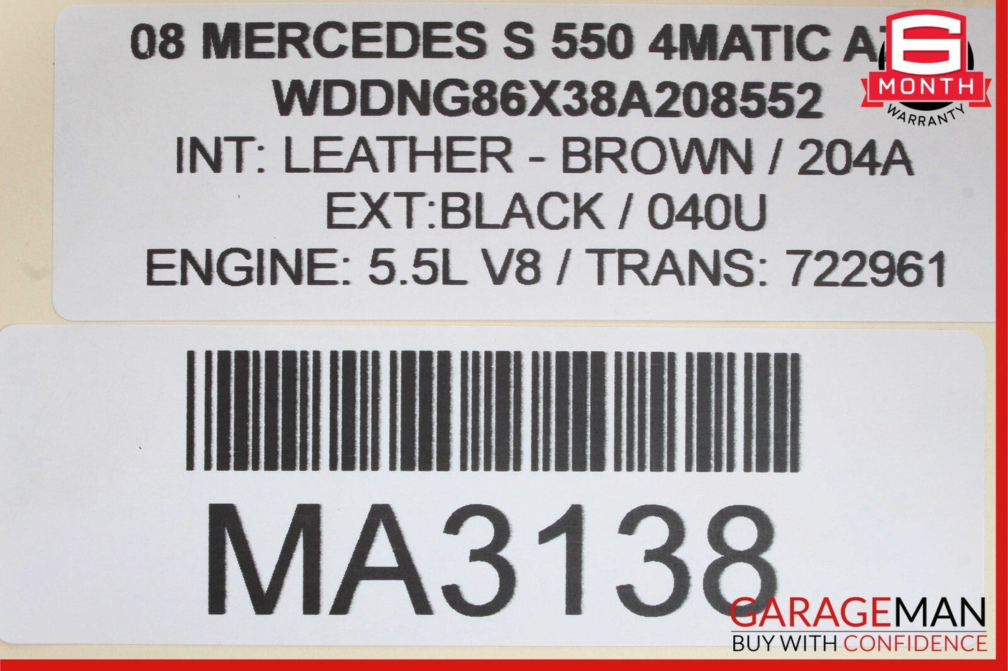 07-13 Mercedes W221 S550 CL600 Trunk Lid Unlock Release Handle 2217500893 OEM