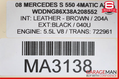 07-13 Mercedes W221 S550 CL600 Trunk Lid Unlock Release Handle 2217500893 OEM