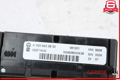 01-05 Mercedes W163 ML320 BCM Body Comfort Control Module Unit 1635452832 OEM