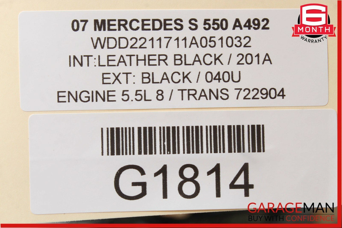 07-13 Mercedes W221 S450 S550 Rear Right Door Lock Latch Actuator Assembly