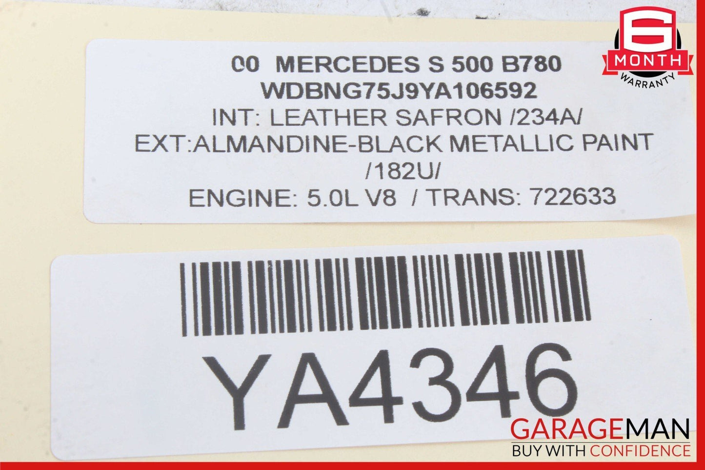 00-02 Mercedes W220 S500 Center Dash ESP Hazard Light Door Lock Switch Control