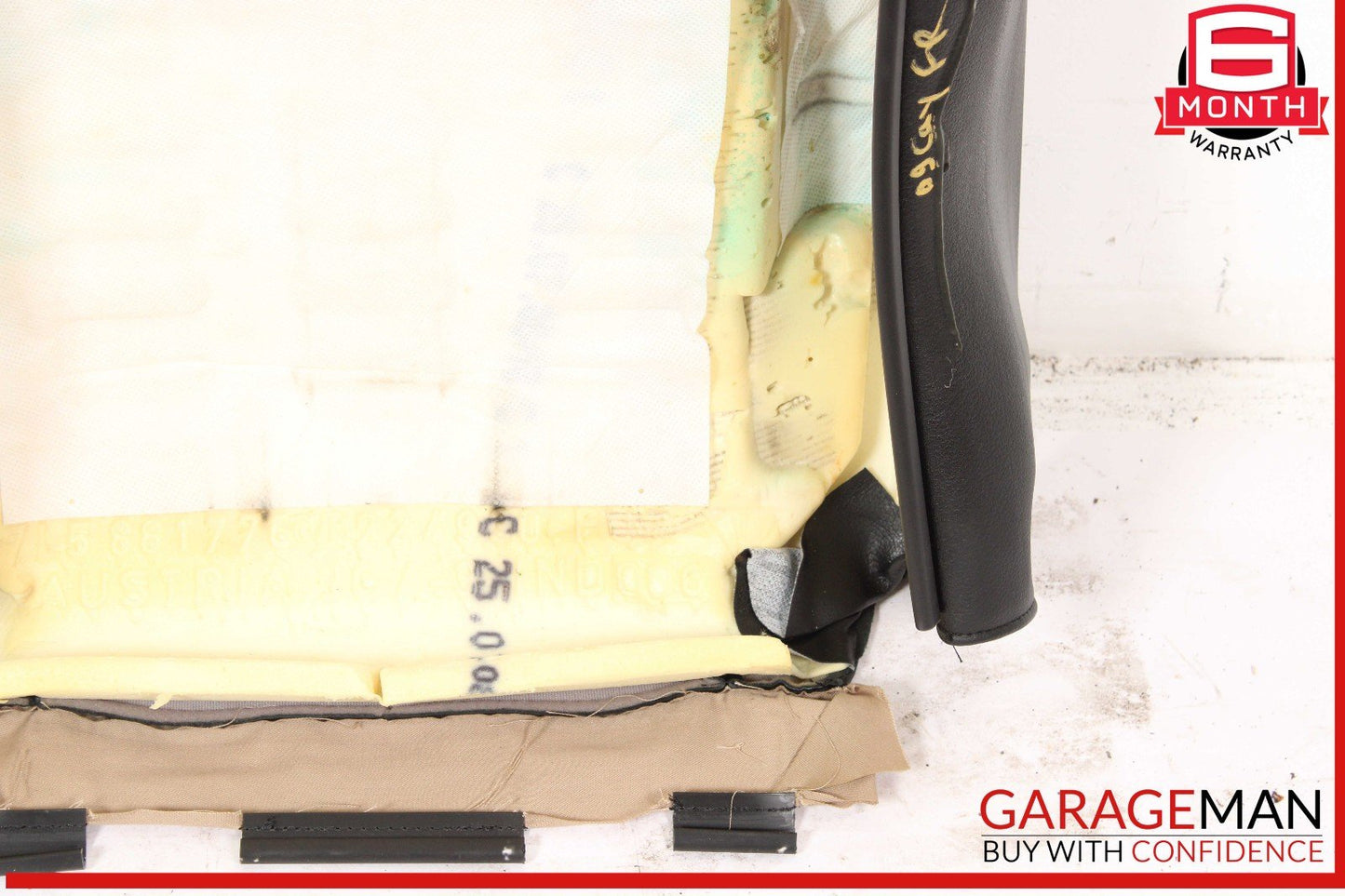 03-10 Porsche Cayenne 955 Front Right Side Top Upper Seat Cushion Cover Black