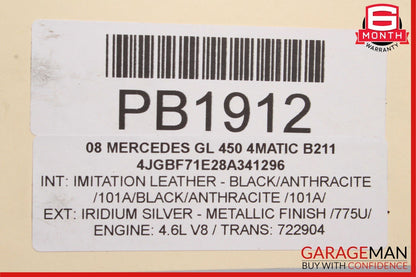 06-10 Mercedes X164 GL450 GL550 ML550 Upper Radiator Core Tie Bar Support