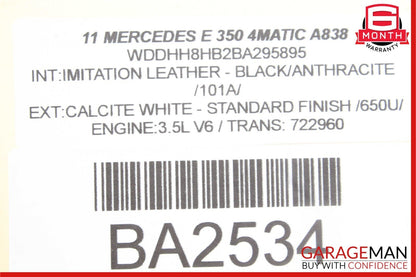 10-13 Mercedes W212 E350 E550 Rear Right Side Exterior Door Handle White OEM