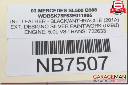 03-06 Mercedes R230 SL500 Steering Column Combination Switch Assembly OEM