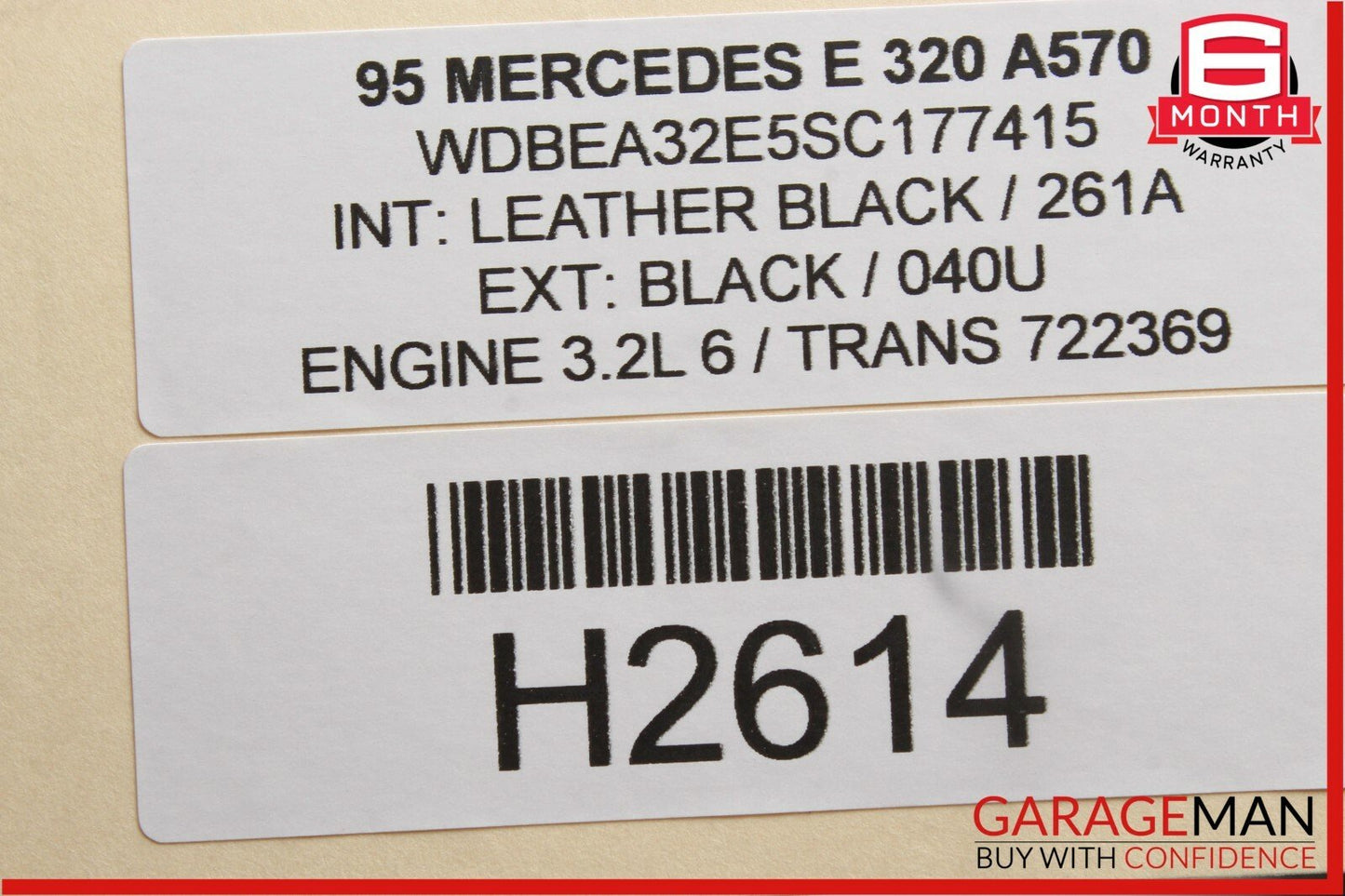 86-95 Mercedes W124 E320 Sedan Front Right Side Interior Door Pull Handle OEM