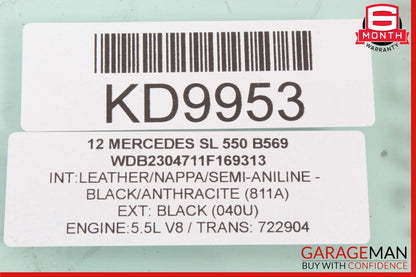 03-12 Mercedes R230 SL550 SL600 Rear Left Side Door Window Quarter Auto Glass