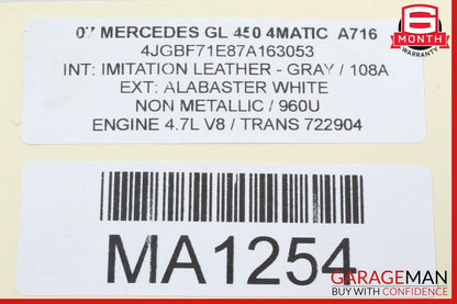 07-12 Mercedes X164 GL450 ML63 AMG Front Left Driver Seat Motor 0390203003 OEM