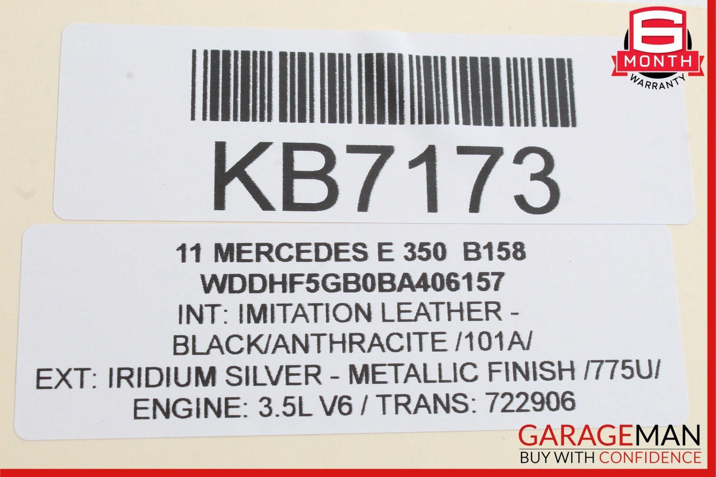 10-13 Mercedes W212 E350 E550 Sedan Rear Right Side Inner Tail Light Lamp OEM