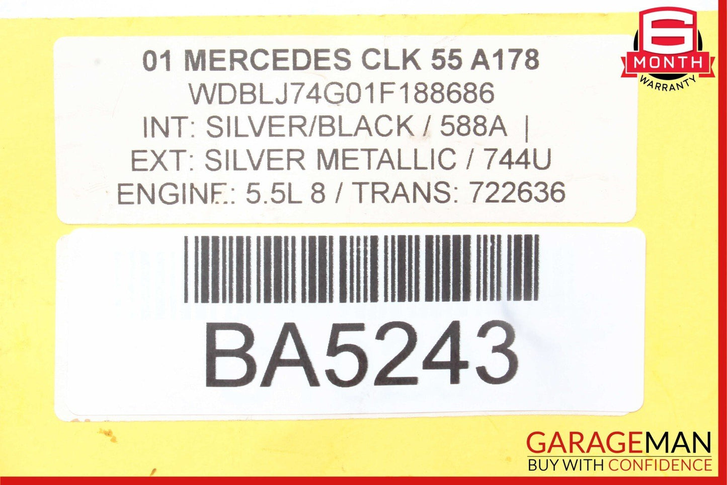 98-03 Mercedes E320 C280 CLK55 Front Left Fuse Relay Junction Box Module Assy