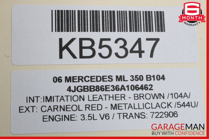 Mercedes ML350 C300 E350 Front Right Side Engine Timing Chain Cover Plate