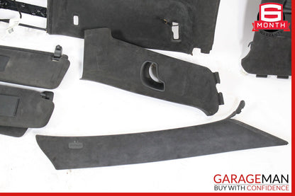 11-14 Porsche Cayenne 958 Headliner Pillar Trim Panel Cover Set Black OEM