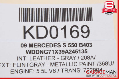 07-09 Mercedes W221 S550 Dashboard Center Bezel Trim A/C Heater Switch Assembly