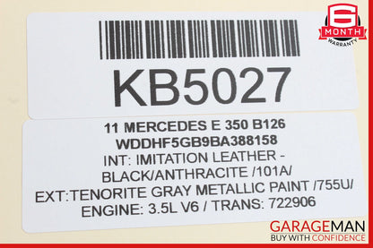 10-13 Mercedes W212 E350 Sedan Rear Right Side Exterior Door Handle OEM