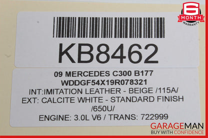 08-14 Mercedes W204 C300 C350 Sedan Front Right Side Interior Door Panel OEM