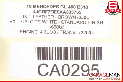 06-13 Mercedes X164 GL450 ML500 R350 Rear Glass Windshield Wiper Motor Unit OEM