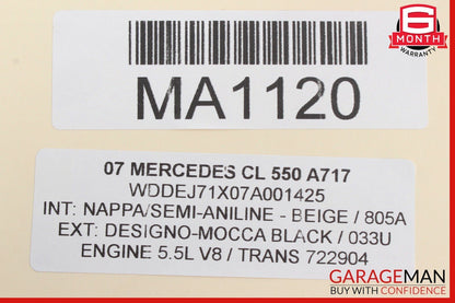 07-14 Mercedes W216 CL550 Center Console Command Unit Radio Bezel Trim Wood OEM