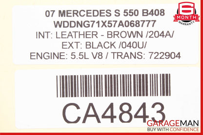 07-11 Mercedes W221 S550 Right Side Engine Cylinder Head Valve Cover OEM