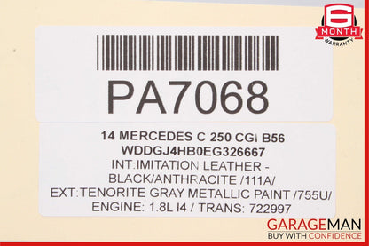 12-14 Mercedes W204 C250 C350 Coupe Front Right Side Exterior Door Shell Gray