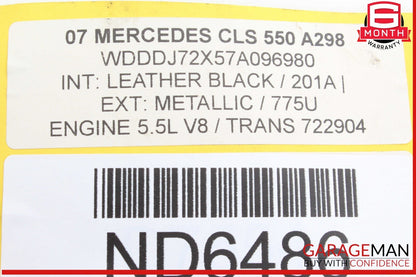 03-09 Mercedes W219 CLS550 E63 AMG Hazard Switch Control Panel 2116800552 OEM