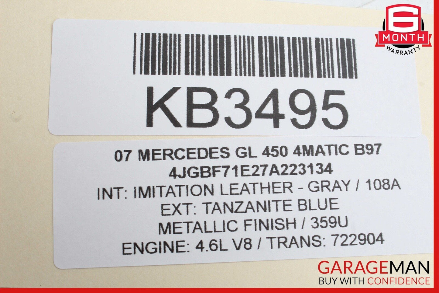 07-09 Mercedes X164 GL450 4MATIC Front Left Side Foglight Fog Light Lamp OEM