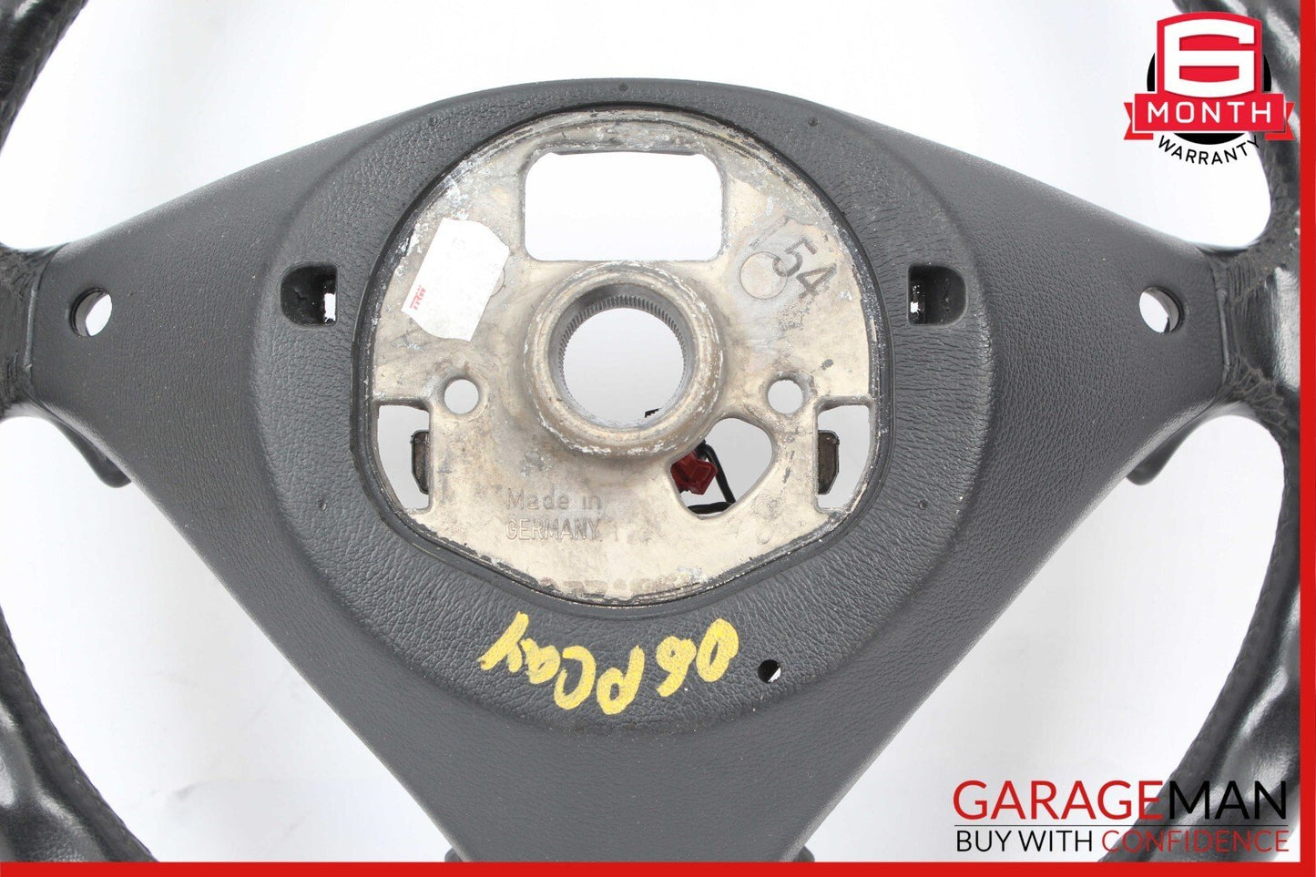03-10 Porsche Cayenne Turbo 955 957 3 Spoke Driver Steering Wheel Black OEM