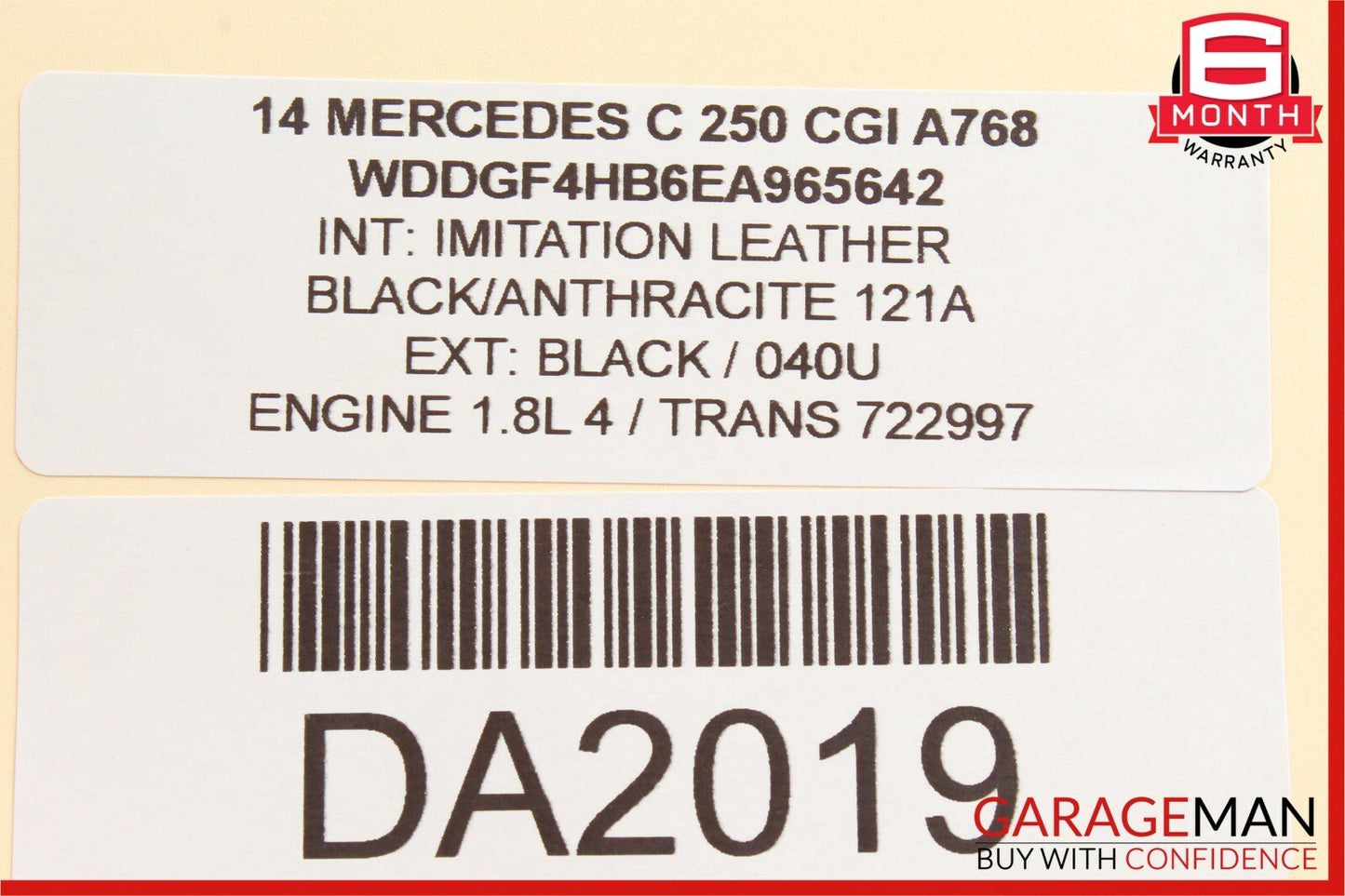08-14 Mercedes W204 C250 Rear Right Passenger Side Door Window Regulator Motor