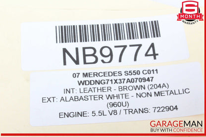 07-09 Mercedes W221 S550 S450 Front Left Side Fog Light Lamp 2218200156 OEM