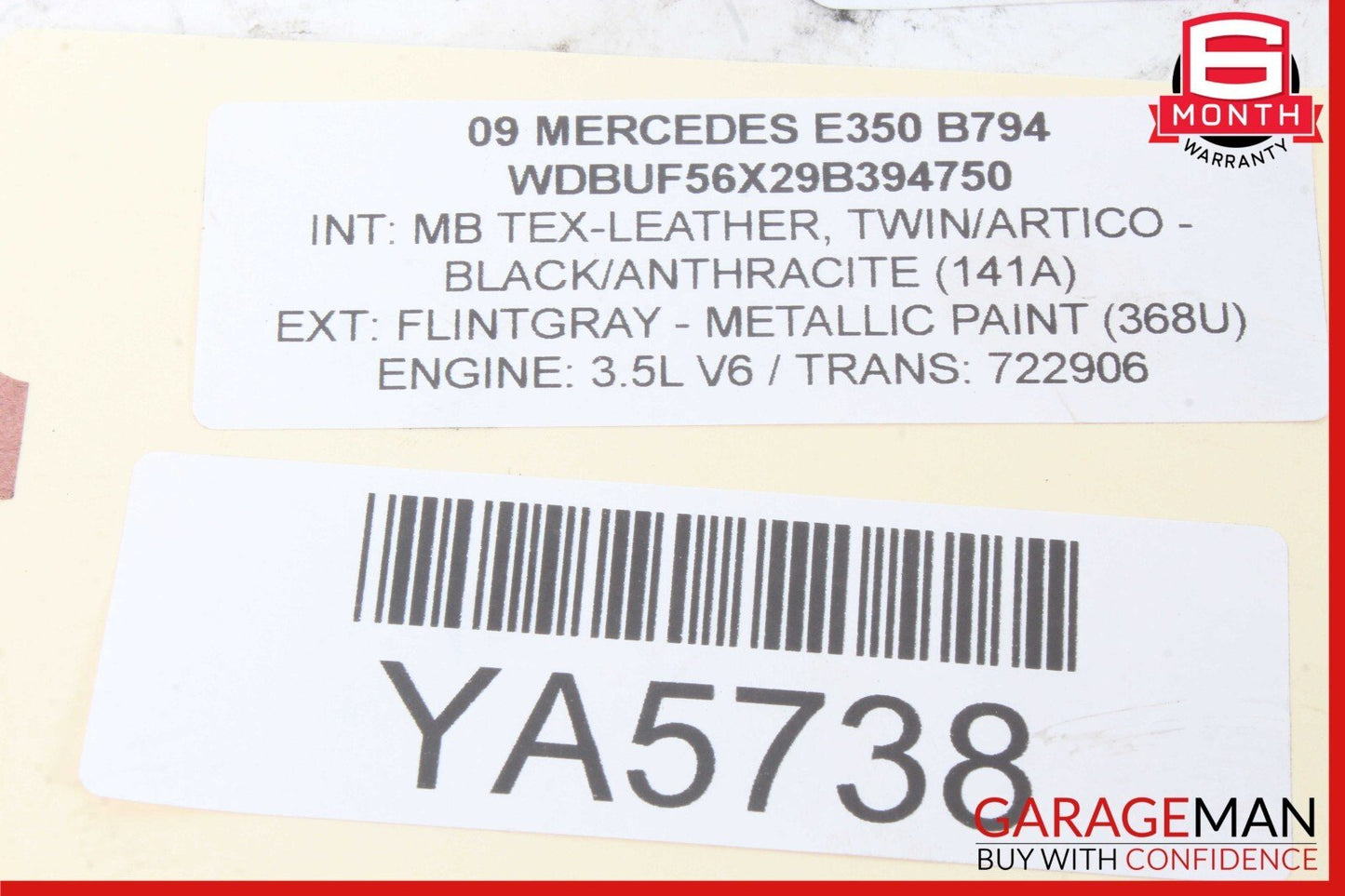 05-13 Mercedes W211 E350 E550 Front Left Side Engine Timing Chain Cover Plate