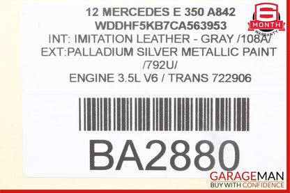 12-18 Mercedes W218 CLS550 CLS400 E350 Overhead Dome Light Black 2129002106 OEM